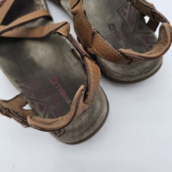 Merrell Sandals Womens 9 Shoes Brown Tan Cross Sugar Pome Granate Gladiator Tan - Picture 6 of 10
